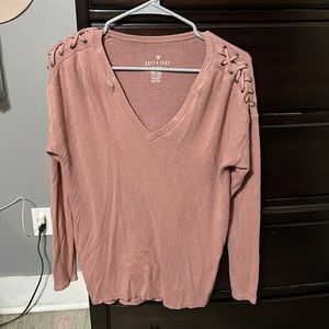 American Eagle Outfitters, Muave/dusty rose “soft and sexy plush” long sleeve